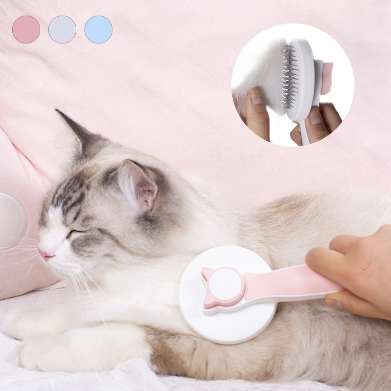 Self Cleaning Comb Fur Removal Clipper Tools Hair Grooming Brush For Dog Cats Pet Hair Remover Comb Massager Goods for Puppy Cat