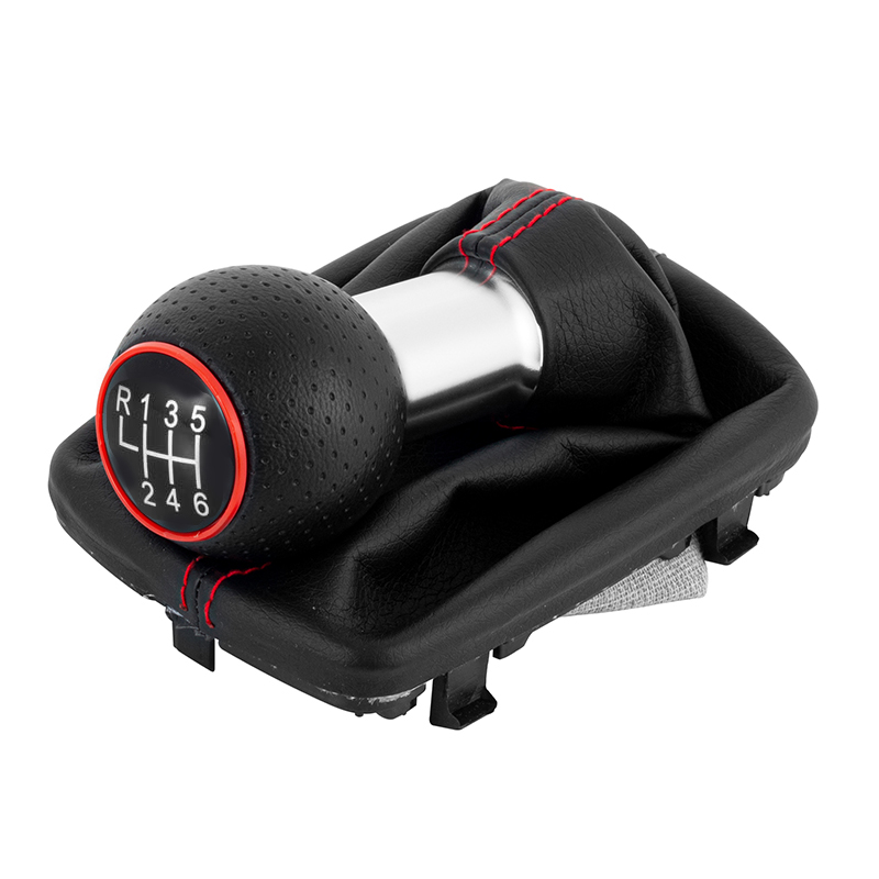 12mm 5/6 Speed Manual Gear Shift Knob Shifter Lever Handle Head Gaiter Boot Cover for Audi A3 S3 2001 2002 2003 Car Accessories 90b83