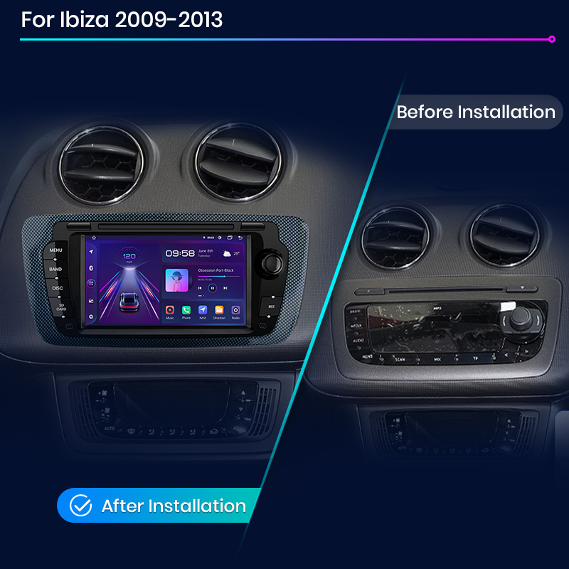 Junsun V1 Android Autoradio for Seat Ibiza 6j 2009 - 2013 Car Radio Multimedia Bluetooth 7 Inch Touch Screen DVD Player