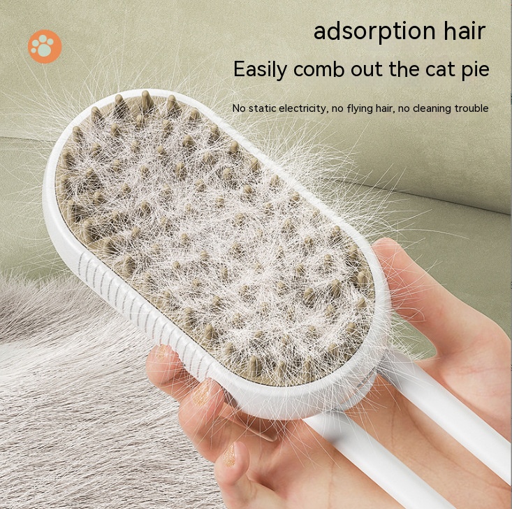 New for Cats and Dogs Pet Electric Hair Removal Comb One Key Spray Anti-Flying Brush, Clean Massage Free shipping