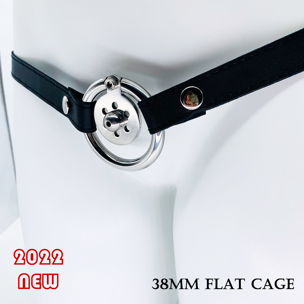 2023 New Sissy 38mm Super Small Male Chastity Cages Metal Cock Cages Penis Rings Belt Chastity Inescapable BDSM Sextoys For Men