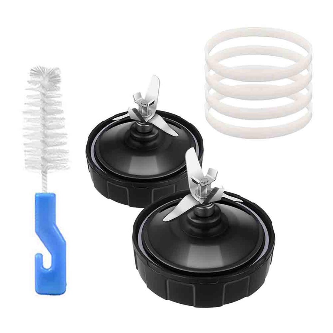 7 Fins Blender Blade Replacement Parts for Nutri Ninja Auto-IQ Blender Attachments with Sealing Ring Juicer Accessories