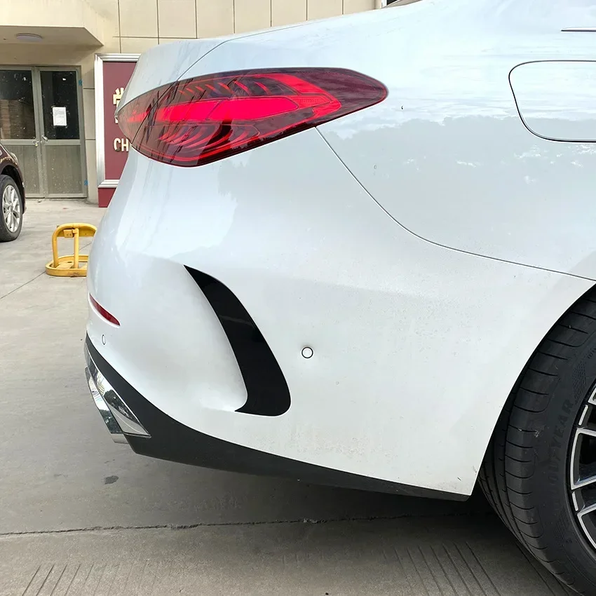 For Mercedes-Benz C-Class W206 Sedan S206 Touring C200 C260 C300 AMG 2022-2023+ Rear Bumper Splitter Spoiler Canard Vent Cover