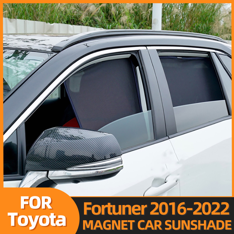 For Toyota Fortuner AN160 2016-2023 Rear Side Window Sun Shade Car Sunshade Magnetic Front Windshield Mesh Curtain