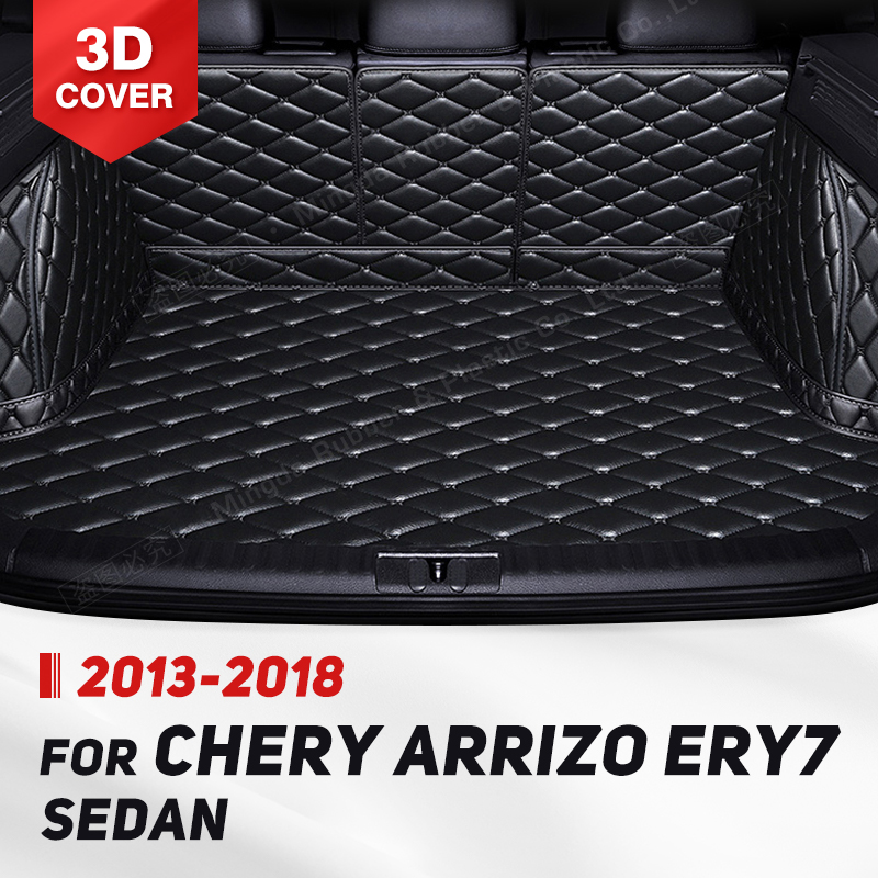 Auto Full Coverage Trunk Mat For Chery Arrizo 7 Sedan 2013-2018 17 16 15 14 Car Boot Cover Pad Interior Protector Accessories 78bdf