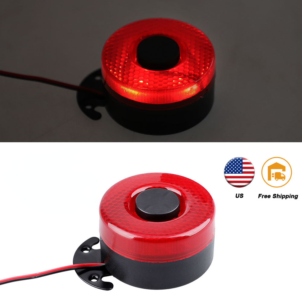DC 12V-24V 105dB Beep Reverse Beeper Air Horn Warning Siren 6 Sound Signal Backup Alarms Horns With Red LED for Car Boat Truck