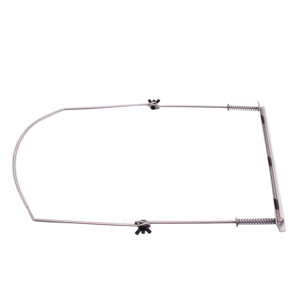 24 Holes Harmonica Neck Holder Metal Frame Harp Rack Harmonica Model Mouth Organ Accessory (Silver)