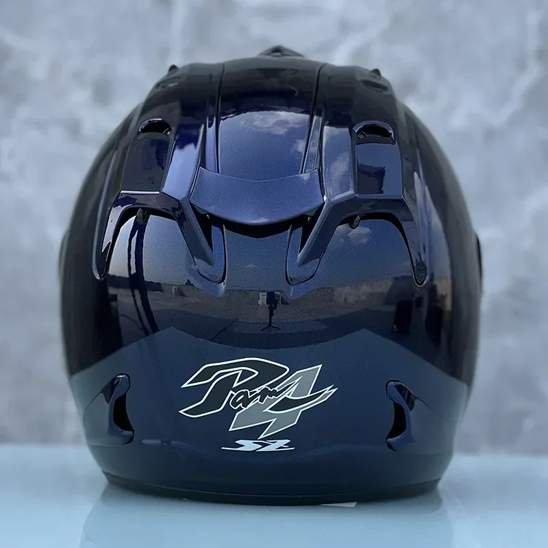Ram4 Bright Dark Blue Half Helmet Men and Women Motorcycle Off-Road Summer Helmet Downhill Racing Mountain Cross Casco Capacete