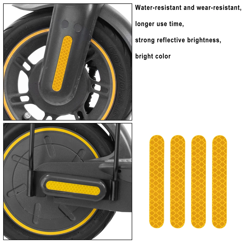 Front Rear Wheel Cover Anti-Cursor Reflective Sticker for Segway Ninebot Max G30 G30D G2 G65 Electric Scooter Eflective Stickers