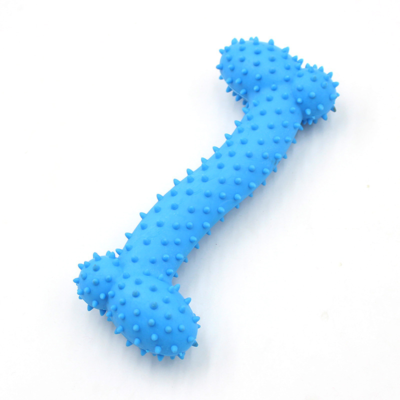 Soft Pet Rubber Dog Toy Rubber Bone Bite Resistant Pet Toys Dog Chew Molars Teeth Training Odorless Toys Solid Products For Dogs