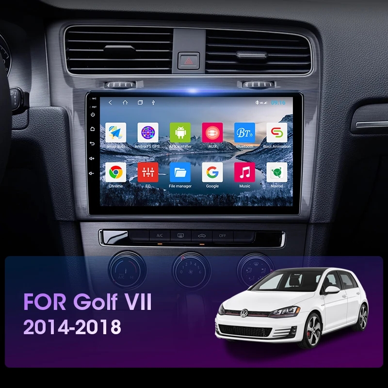 Android 12 Auto Qualcomm GPS Stereo Video Player 2din For Volkswagen VW Golf 7 MK7 GTI 2013-2018 Car Radio Carplay HD Multimedia