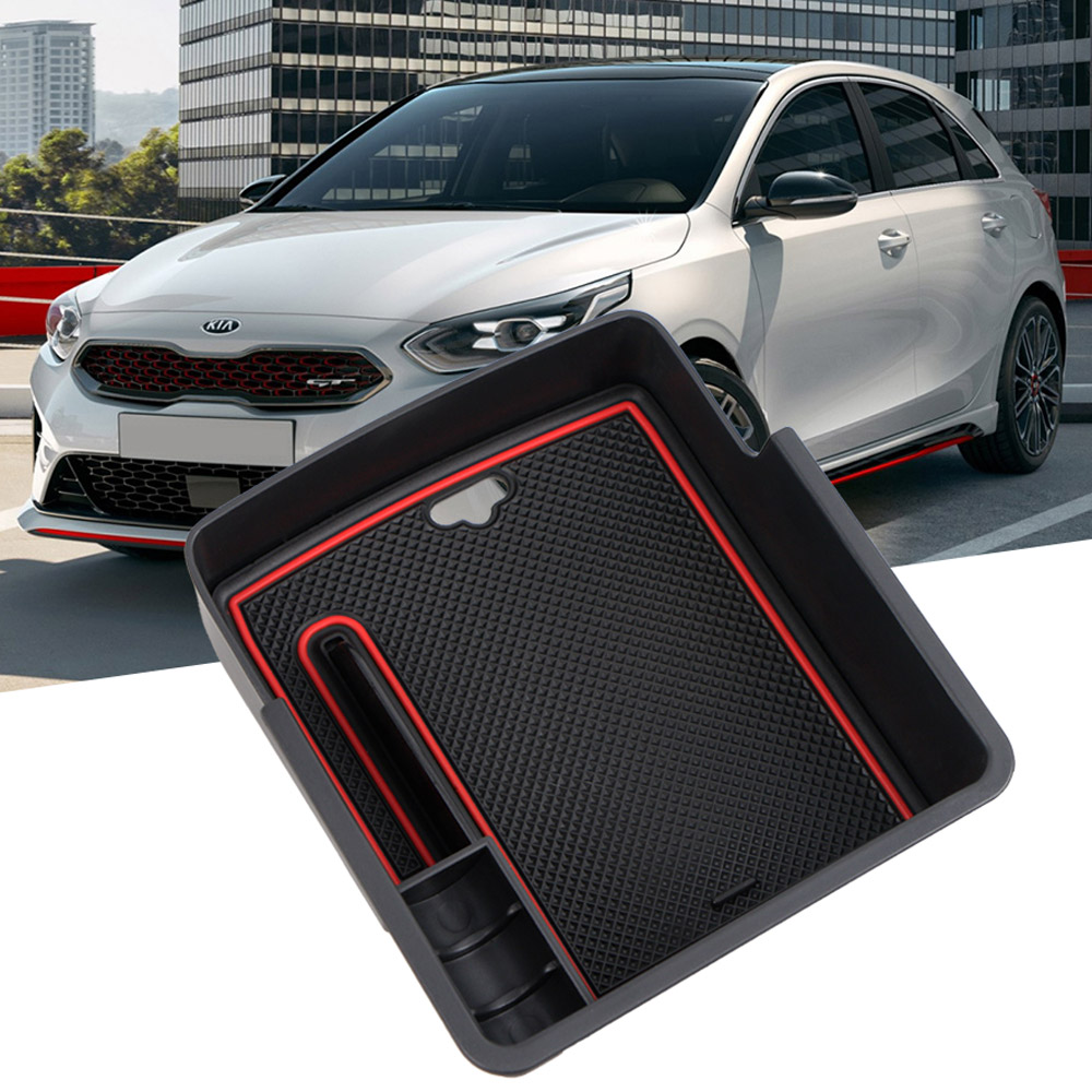 Car Central Armrest Storage Box For Kia XCeed Ceed GT 2018-2022 Central Control Organizer Tray Accessories ABS Material