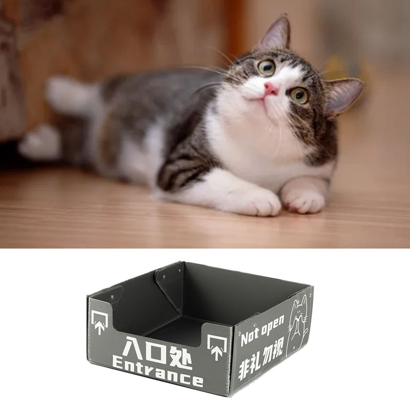 Disposable Litter Box Multipurpose Portable Large Space Waterproof Leakage Proof Foldable Kitty Litter Box For Travel Outdoor
