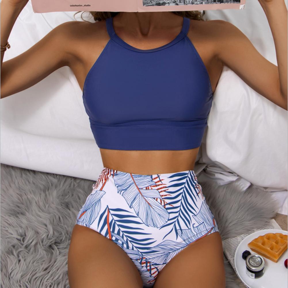 Floral Printed High Waist Bikini Sets Swimsuit For Women Sexy Back Cross Two Pieces Beachwear 2023 Bathing Suit Swimwear Female fa27f