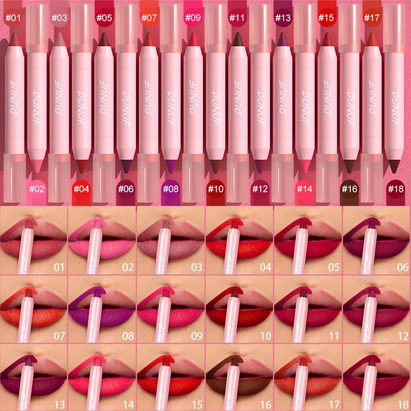 Nude Brown Lip Liner Lipstick Pencil 18 Color Matte Red Contour Tint Labial Makeup Waterproof Lip Contouring Crayon Pen Cosmetic i240621