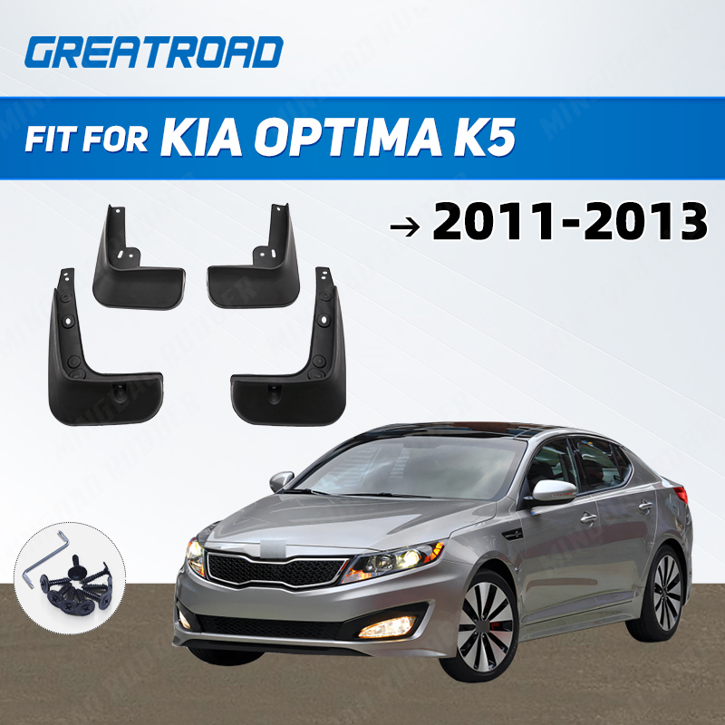 4pcs Car Mud Flaps for Kia Optima K5 2011 2012 2013 sx Front Rear Fender Flares Splash Guards Auto Mudflaps Mudguards