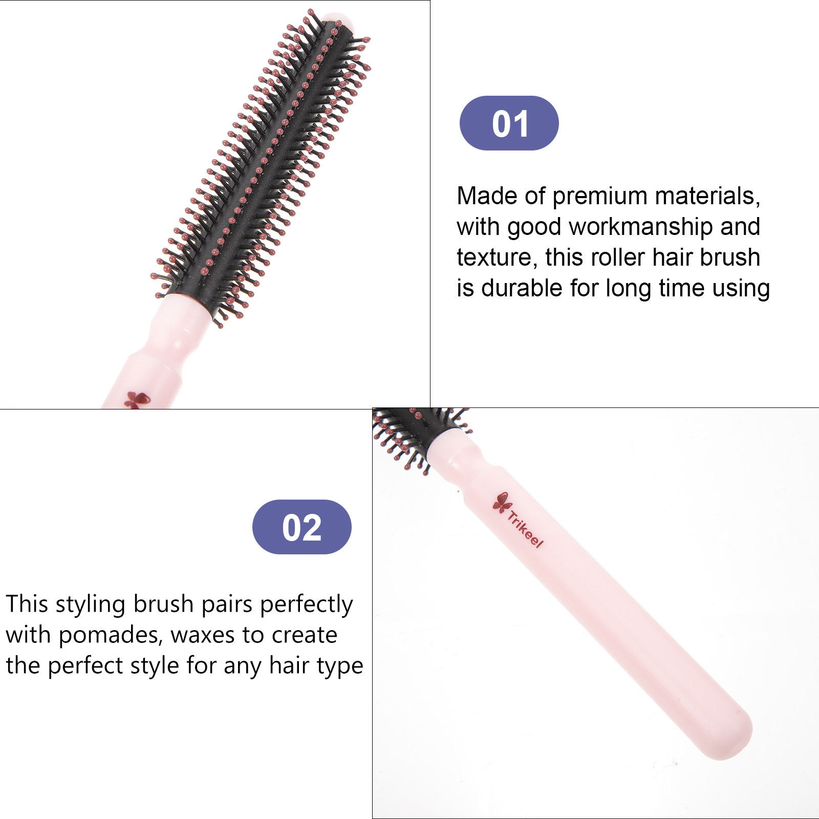 Hair Brush Mini Hair Dryer For Women Blow Drying Hairbrushes Woman Round Bangs Short Small Styling Roll