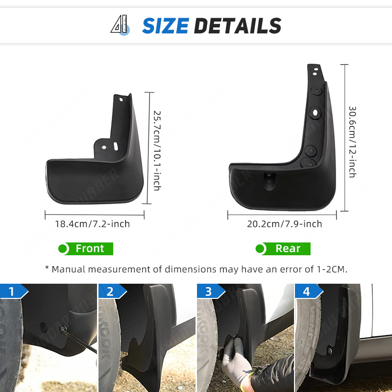 4pcs Car Mud Flaps for Kia Optima K5 2011 2012 2013 sx Front Rear Fender Flares Splash Guards Auto Mudflaps Mudguards