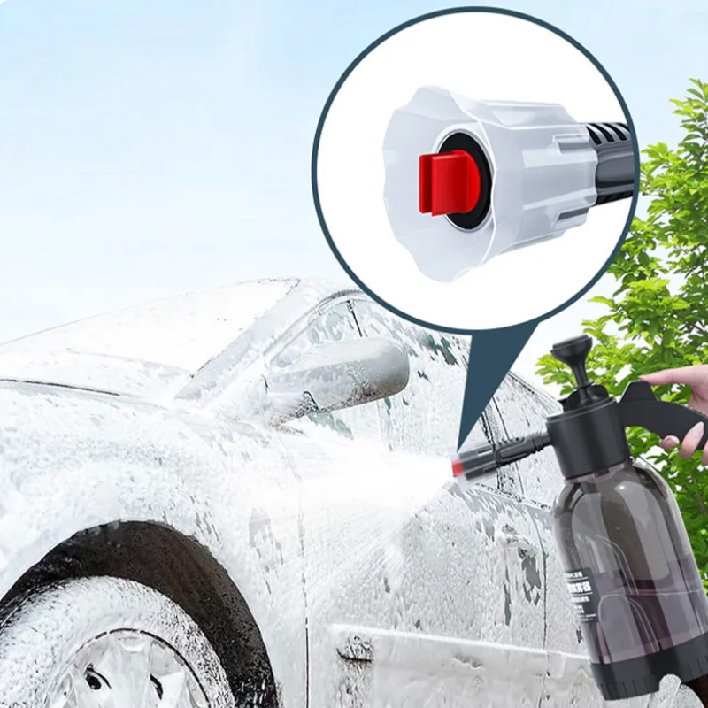 High/Air Pressure Washer Hand Pump Sprayer Car Wash Pneumatic Bottle 2L Snow Foam Pot Can Clean Accessory