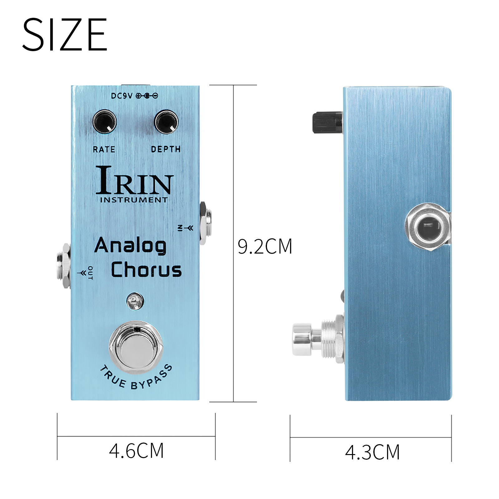 IRIN AN-08 ANALOG CHORUS Guitar Effect Pedal for Circuit Chorus Tone Guitar Pedal with 9V Adapter Classic BBD Chip True Bypass