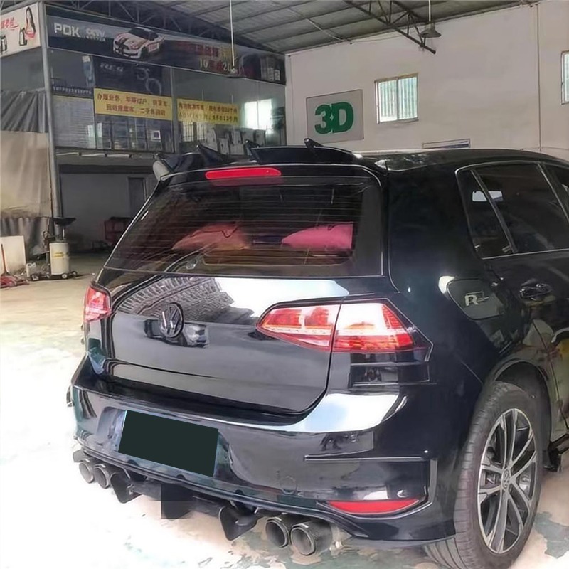 For VW Golf 6 R20 7 GTI R-Line 8 TDI TSI Wings AK Style Rear Trunk Roof Lip Spoiler Splitter Body Kit