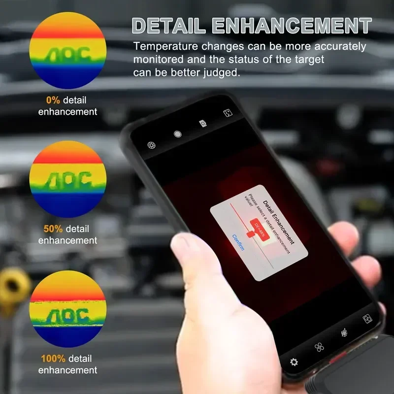 HTI HT-203U 256*192 Pixels Thermal Camera -20°C~550°C Android Type C Mobile Phone Infrared Thermal Imager For Electrical Repair