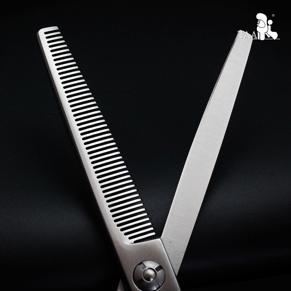 TAA Professional Grooming Scissors Pet Scissors Serrated Scissors for Dog Pet Grooming Shears Pet Thinning Shears Alloy Steel