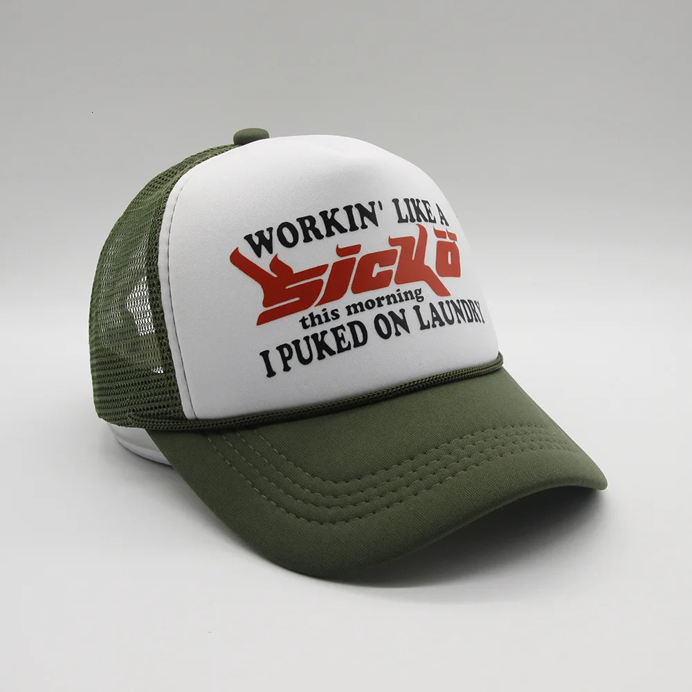 IAN CONNOR SICKO TRUCKER HAT American Retro Truck Hat Baseball Cap Atlanta Trend Street Skateboard Hat Curved Brim 240621