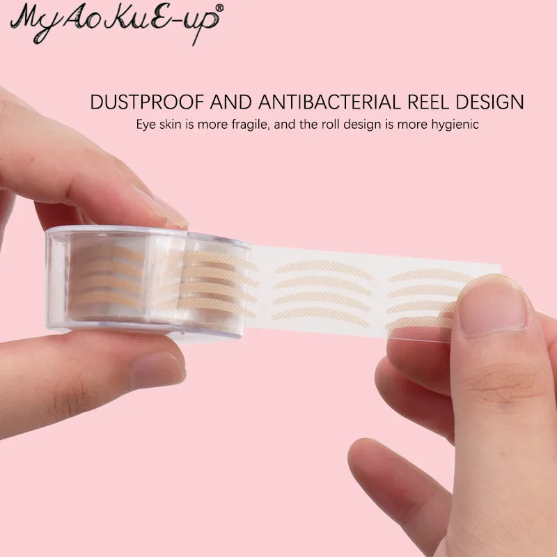 600Pcs/Box Big Eyelid Tape Sticker Double Fold Self Adhesive Eyelid Tape Stickers S/L Makeup Clear Beige Invisible Tool 240625