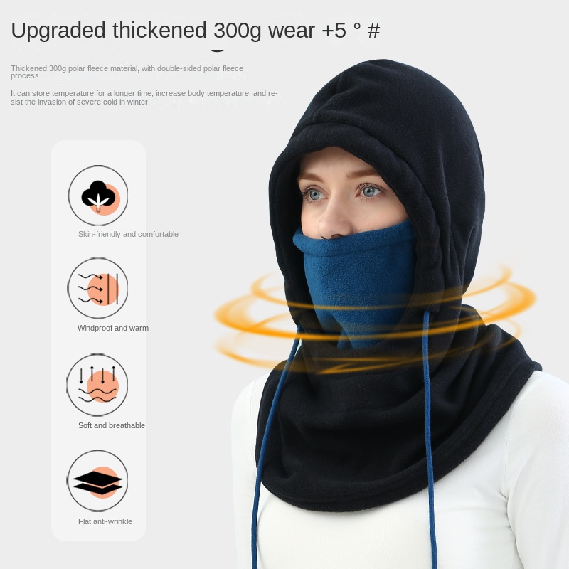 2022 Fleece Winter Warmer Thermal Windproof Balaclava Cold Weather Hat Helmet Liner Full Face Caps Men Women Cap Beanies
