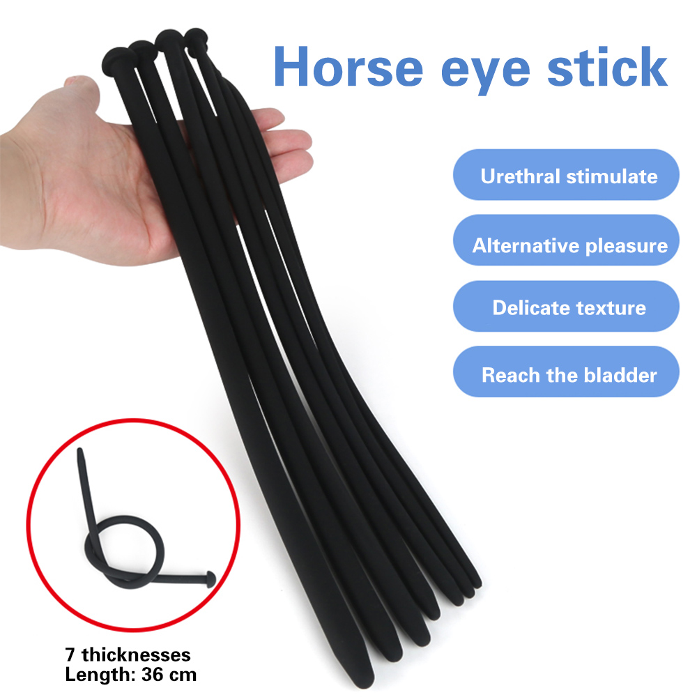 Silicone Horse Eye Stick Urethral Stimulator Plug Penis Plug Urethra Catheter Dilator Male Phallus Stimulates Masturbator Sextoy