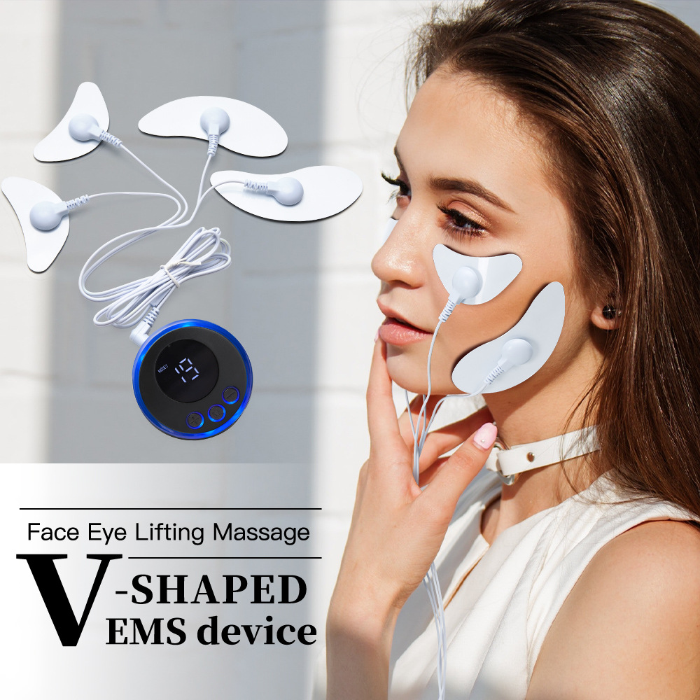 EMS Facial Massager Microcurrent Muscle Stimulator Facial Lifting Eye Beauty Device Neck Face Lift Skin Tightening Anti-Wrinkle 12938