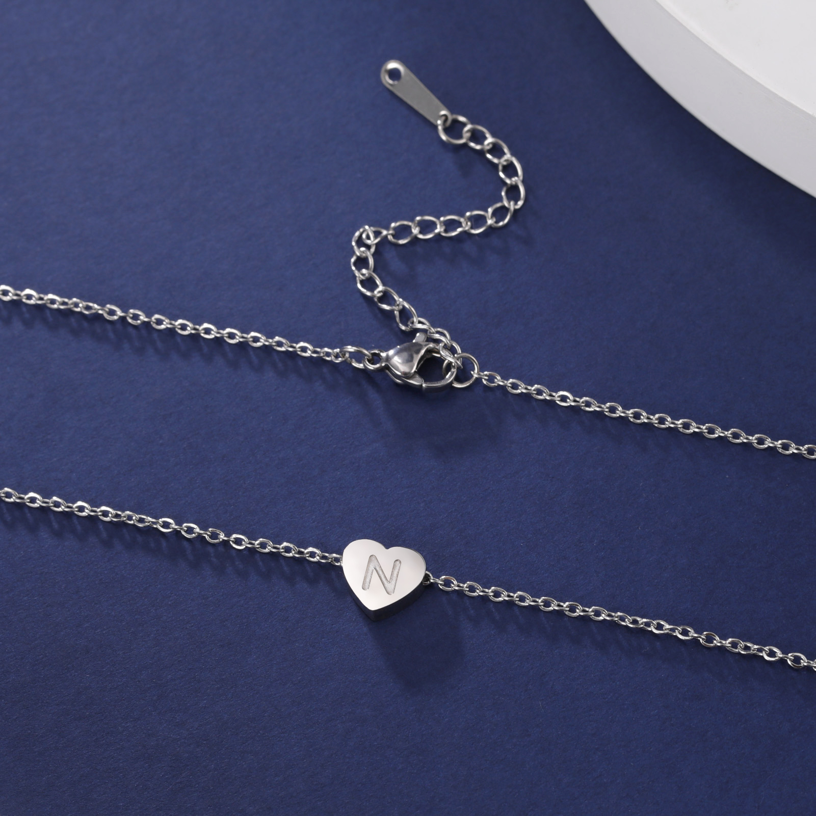 Amaxer Heart-shaped Alphabet Necklace A To Z 26 Letters Initial Necklaces For Women Pendant Gifts Jewelry f733d