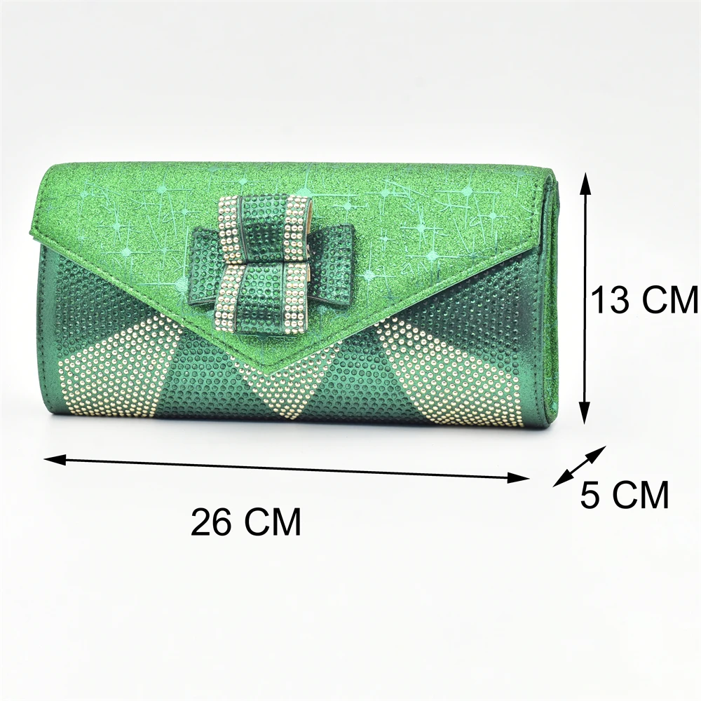 Women's Pumps Shoe and Bag Set Fashionable Rhinestone Low Heels Shoes with Matching Bag for Party or Wedding Ladies Shoes Heels
