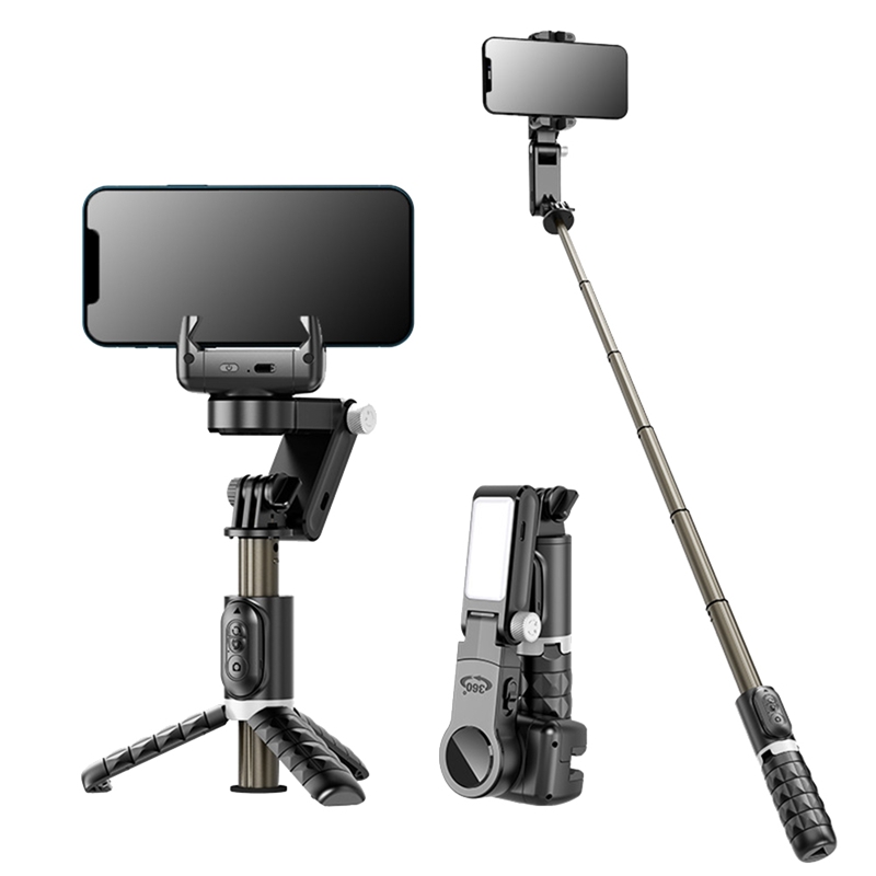 Phone Stabilizer Mobile Selfie Stick Handheld Gimbal Stabilizer Mobile Phone Selfie Stick Tripod With Fill Light