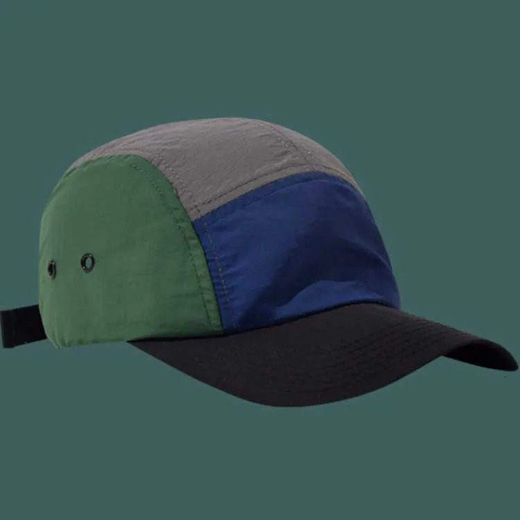 American Retro Quick-drying Baseball Cap Mens Summer Thin Outdoor Street Five-panel Hat Hip-hop Splicing Baseball Cap Gorro 240621