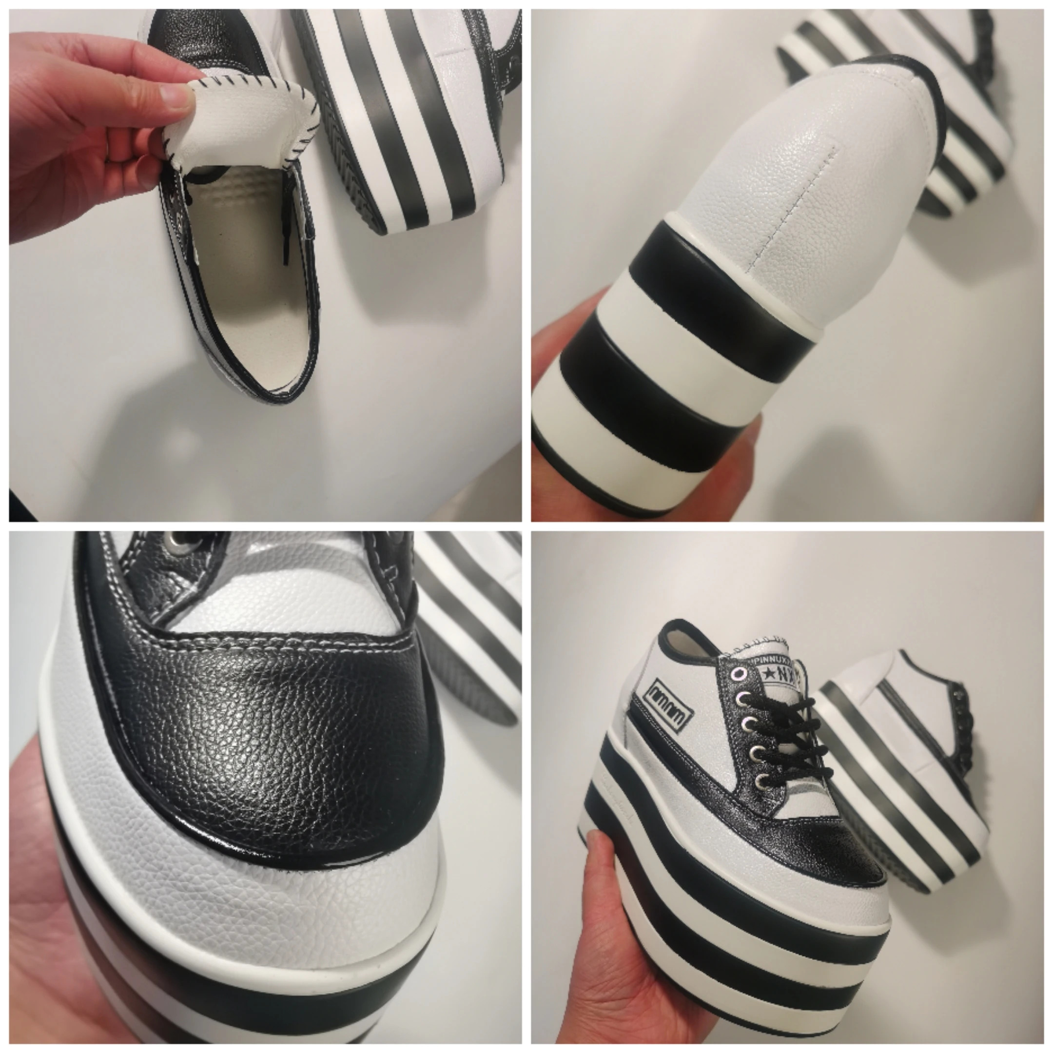 Ddmysports Fujin Cm Genuine Leather Platform Wedge Sneakers Chunky Idden Eel Igh Women Casual Shoes Spring Winter Loafers OUTDOOR