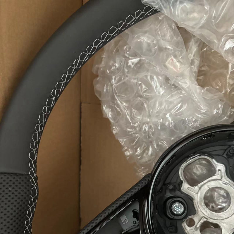 Steering Wheel For Audi A3 A4 A5 S3 S4 S5 2017-2022 Full Leather Flat-bottom Steering Wheel Sports Perforated Semi Perforated