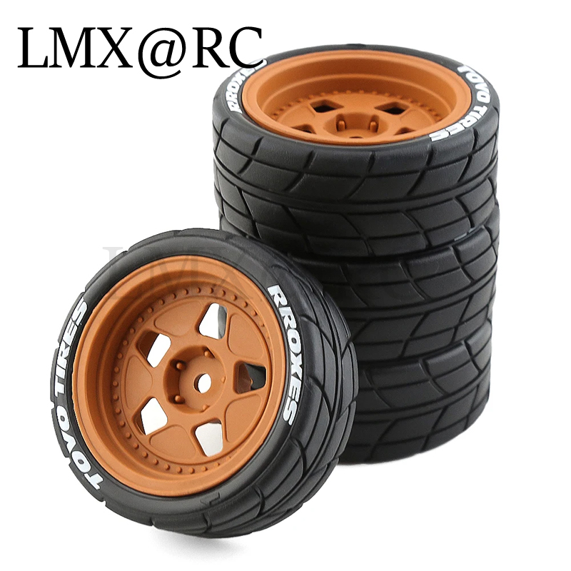 4pcs 1:10 RC Drift Tires Wheel for 1/10 Model Car Rally Universal HPI Kyosho Tamiya WRC TT02 XV01 Ford Pickup Tyre