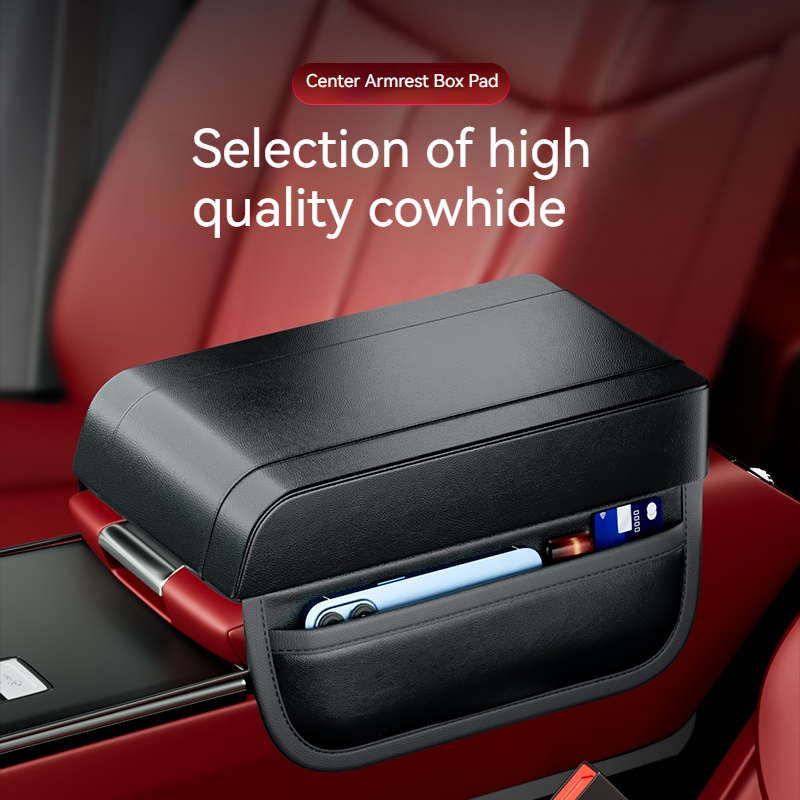 2023 Upgrade Armrest Box Increase General armrest Pad Car Central Advanced Elbow Bracket Middle Cowhide Protective