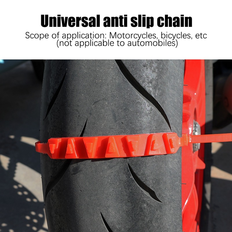Motorcycles Tire Snow Chains Reusable Electric Vehicle Bicycle Winter Wheels Anti-Skid Cable Ties Tire Emergency Anti-Slip Chain a2fd5 5