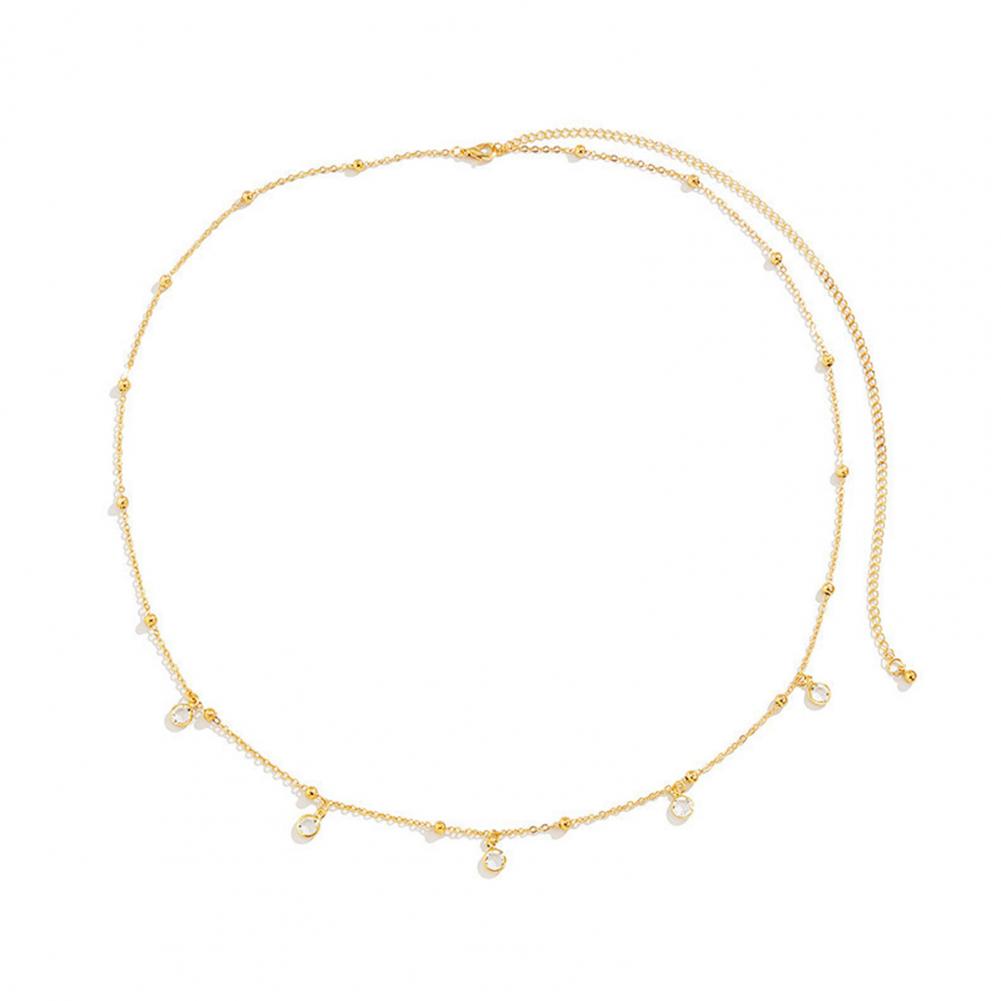 Full Luster Lightweight Adjustable Pendant Rhinestone Belly Chains for Beach