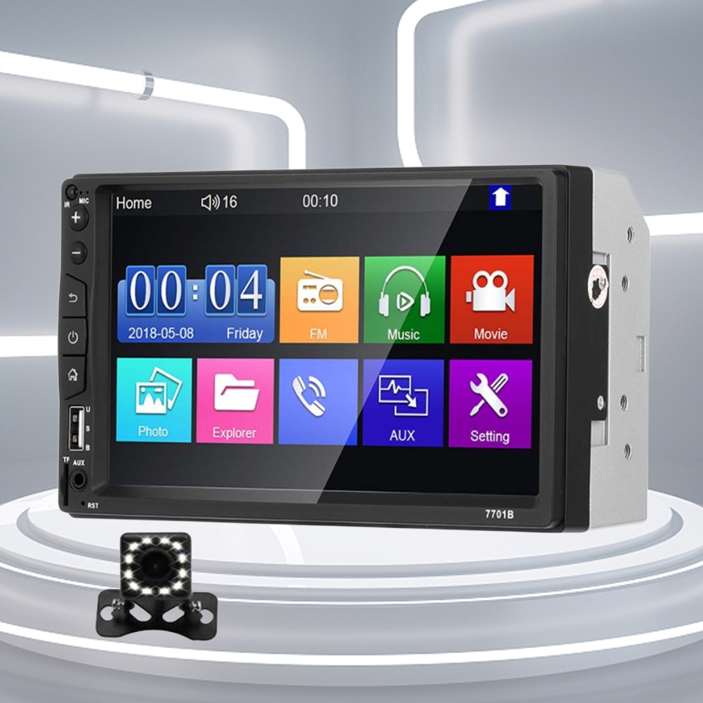 7 Inch Car MP5 Player Touch Screen Bluetooth-compatible Multimedia Player AUX Portable Car Stereo TF Card Steering Wheel Control