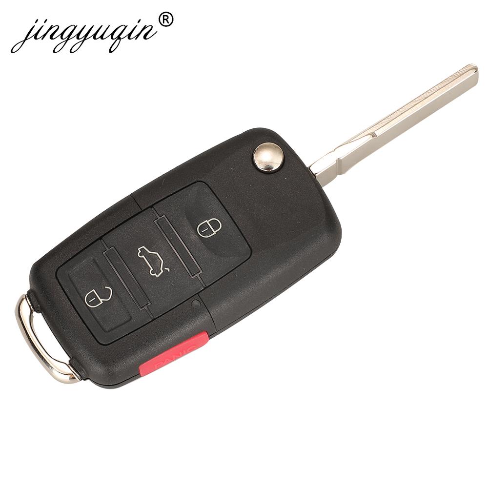 Jingyuqin 1K0959753P 315MHZ ID48 flip Key Remote Control For VOLKSWAGEN VW GOLF EOS GTI Rabbit JETTA Car Fob 4BTN 1K0 959 753 P