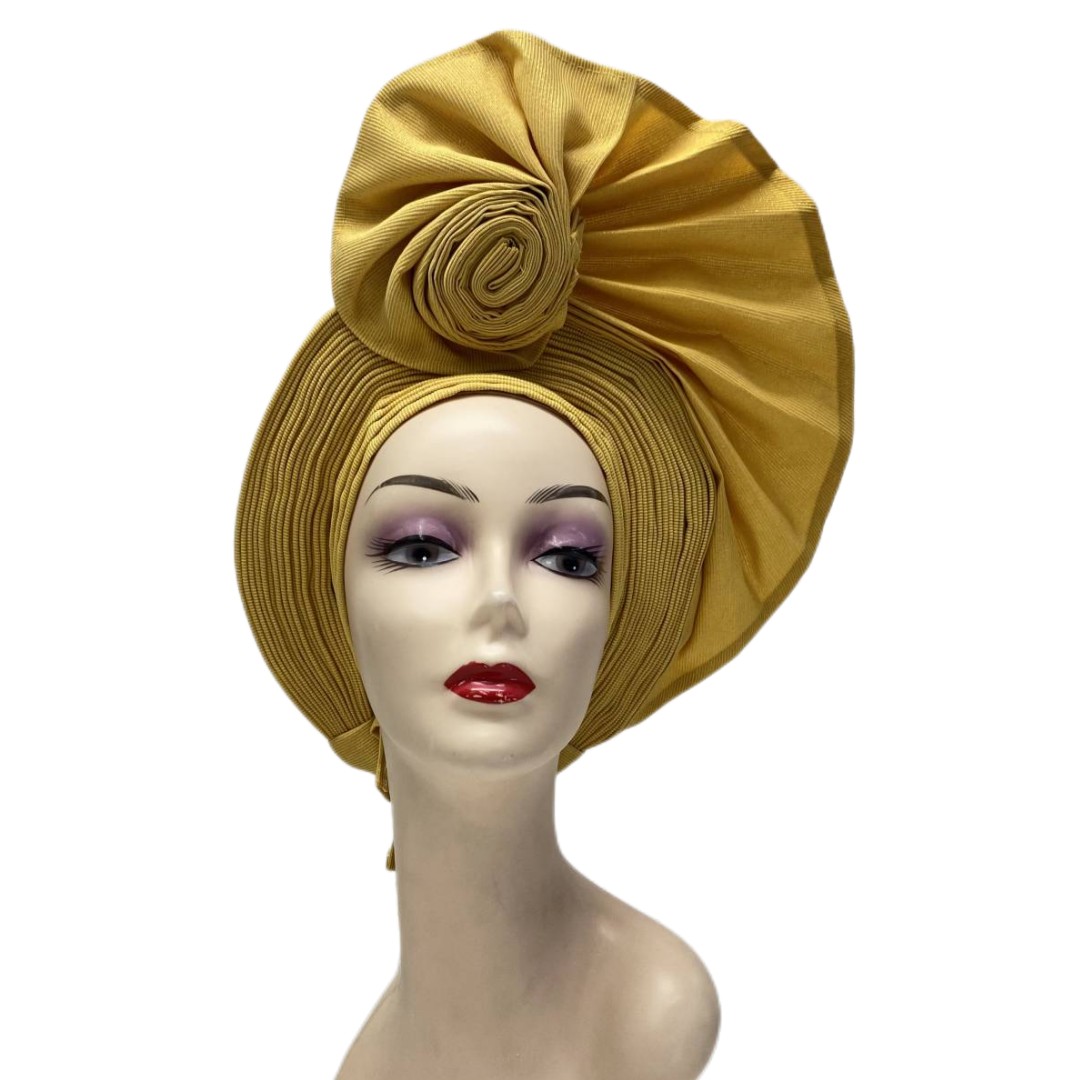 Aso Oke Nigeria For Traditional Marriage Nigeria Auto Gele Women Headtie Nice African Bonnet Hat For Lady Party