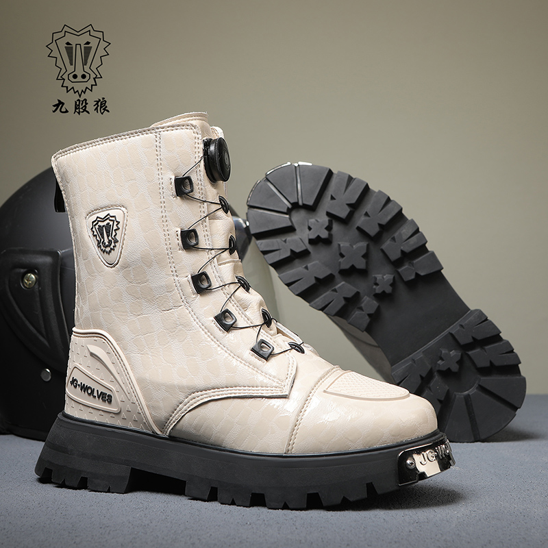 Women's Motorcycle Boots Microfiber TPU Moto Shoes Four Seasons Breathable Waterproof Riding Boots Cross Country Race Shoes