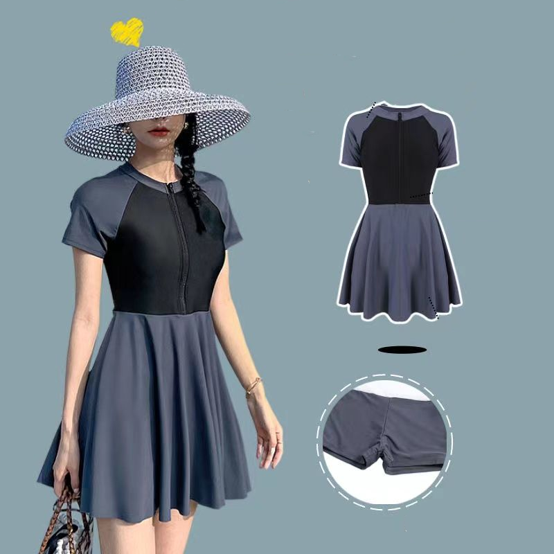 2023 New Fashionable Athletic Beach Women's Bathing Swimsuit Oversized High Waited One Piece Covering the Bell Bikini Set