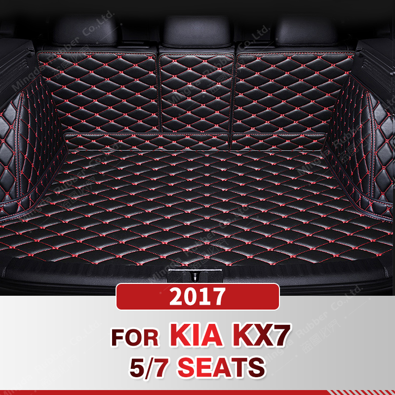 Auto Full Coverage Trunk Mat For Kia KX7 5/7-Seat 2017 Car Boot Cover Pad Cargo Liner Interior Protector Accessories 0bd1d