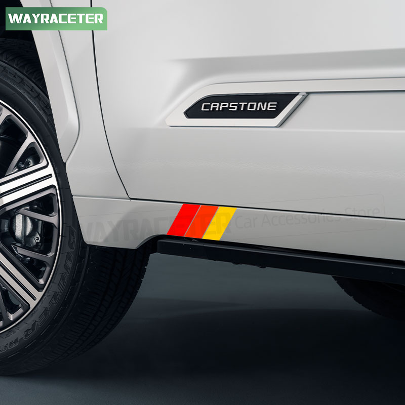 Tri-Color Stripes Sticker For Toyota 4Runner TRD Pro Off Road FJ Cruiser Land Tacoma Tundra Hilux RAV4 Lexus LX570 GX460 RX