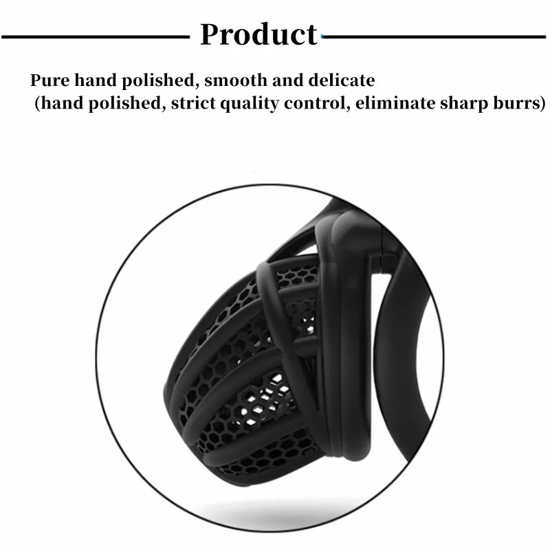 New 3D Print Design Breathable Black Male Chastity Cage Chastity Devices SM Penis Bondage Cock Cages Erotic Sexy Toys For Men 18